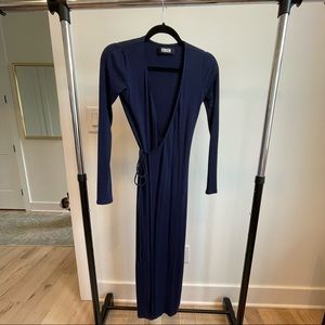 Reformation L/S Knit Midi Wrap Dress